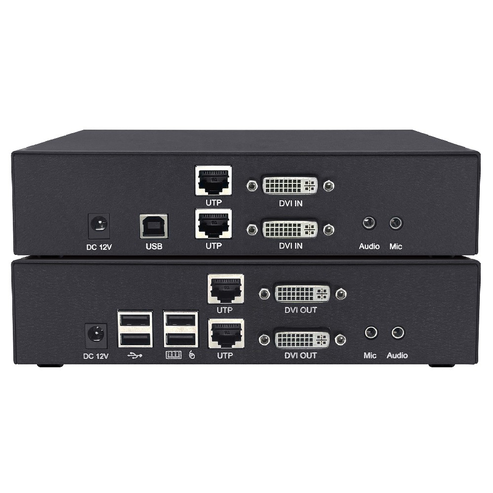Dual-Link DVI KVM Uncompressed Cat5e/Cat6 Extender