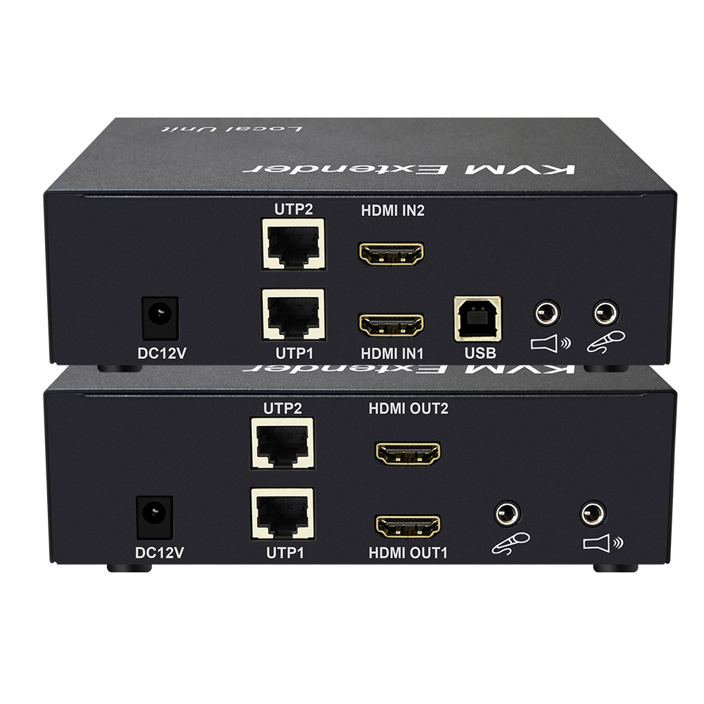 Dual HDMI KVM Uncompressed Network Cable Extender