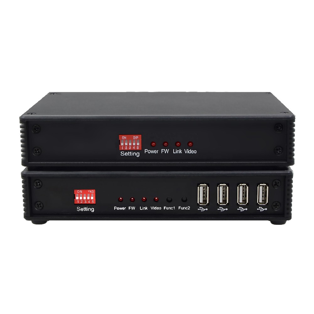 4-channel HDMIKVM fiber optic extender