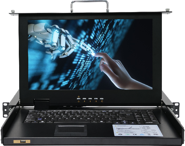 15.6-inch 4-port VGA LED KVM Switch