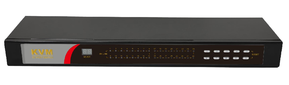 Rack-mounted 8-port CAT5 Remote IPKVM Switch