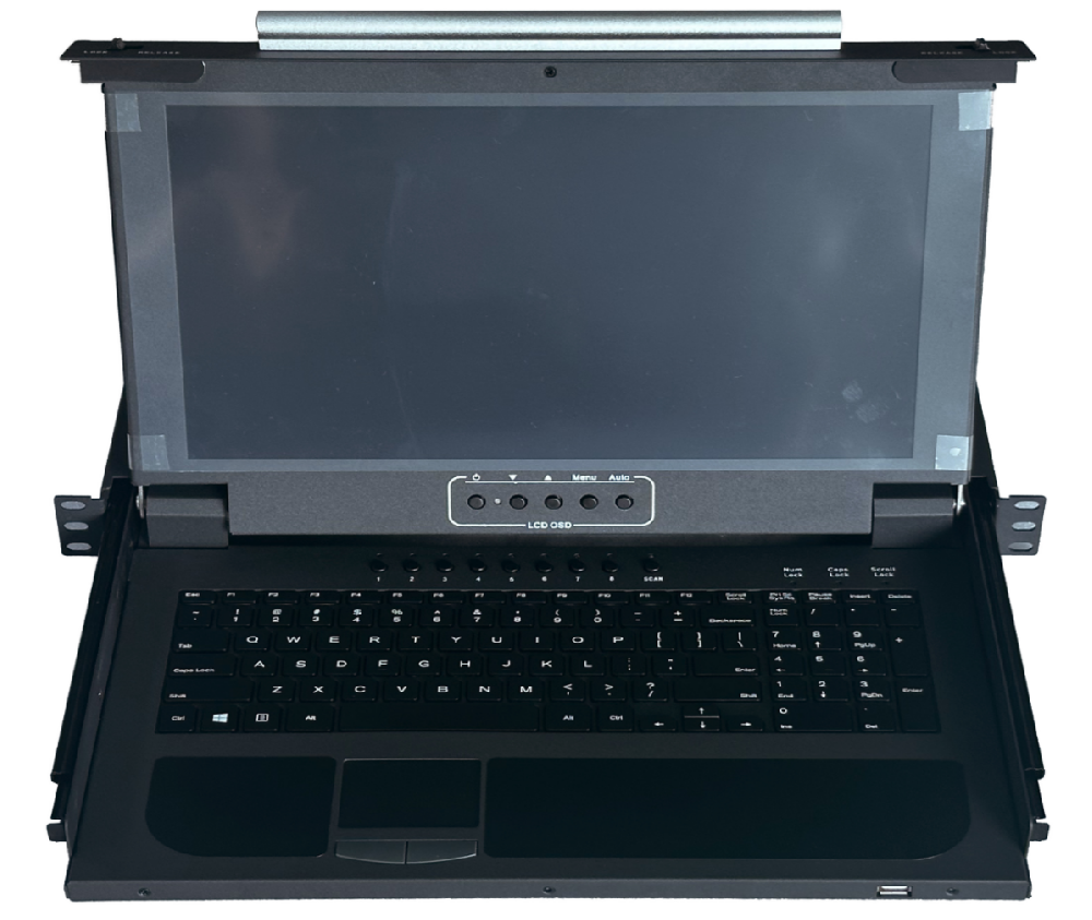 15.6-inch 8-port VGA LED KVM Switch