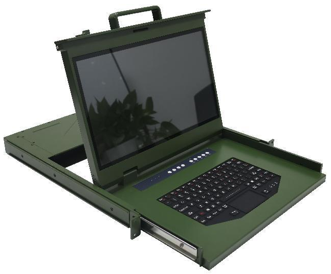 17.3-inch 4-port KVM Monitor (Fully Ruggedized Green)